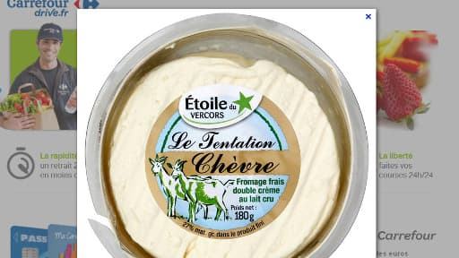 Le fromage "La tentation chèvre" dont un lot a été contaminé par une bactérie de type E. Coli.
