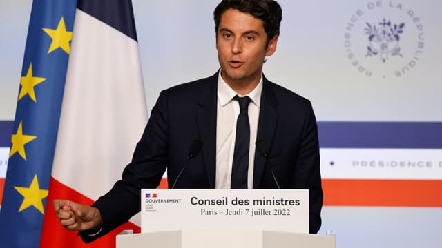Gabriel Attal, le 7 juillet 2022.