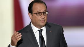 François Hollande à la conférence de presse à l'Elysée le 7 septembre 2015.