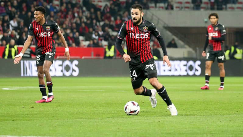 Gaëtan Laborde avec Nice en mars 2023