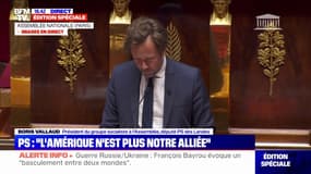Guerre en Ukraine: "Les socialistes sont prêts, en cas d'accord de paix, à ce que la France participe aux bataillons qui devront se porter sur le terrain", déclare Boris Vallaud (PS)
