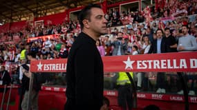 Xavi avec le FC Barcelone, à Gérone le 4 mai 2024