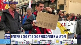 Retraites : entre 1.400 et 5.000 manifestants ce jeudi à Lyon