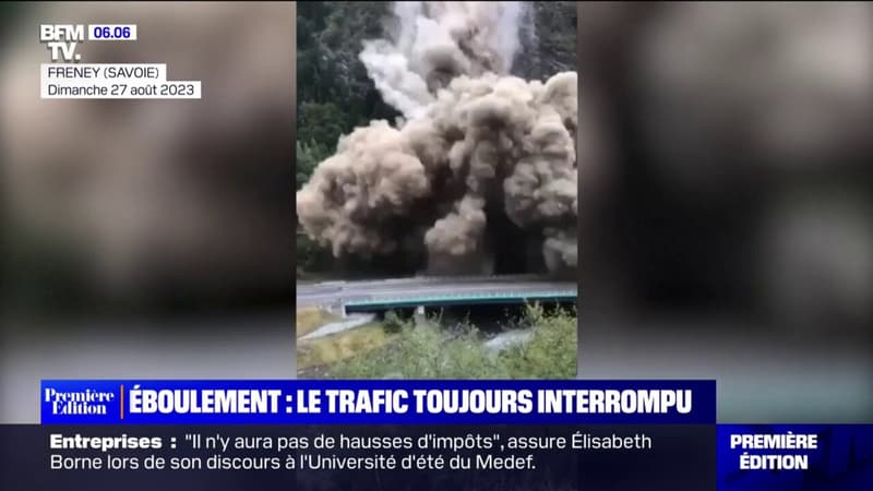 Éboulement en Savoie: les trafics routiers et ferroviaires toujours interrompus, une expertise technique est en cours
