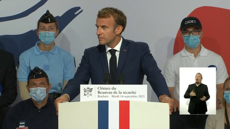 Emmanuel Macron à Roubaix. 