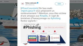 La police nationale alerte sur une campagne de phishing.