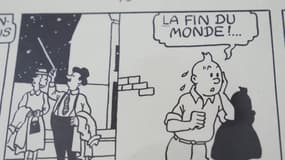 Une planche de Tintin tâchée du sang d'Hergé s'est vendue à 400.000 euros aux enchères 