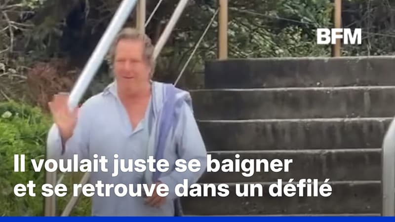 Un homme se retrouve, par erreur, au milieu d'un défilé en Australie