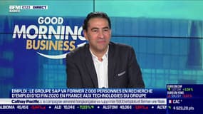 Gérald Karsenti, président de SAP France, a signé des accords avec deux sociétés de formation pour former des demandeurs d'emploi à ses technologies.