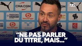 OM : Le titre ?  "Rester silencieux et y croire" répond De Zerbi