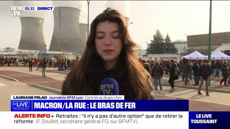 Retraites: la centrale nucléaire de Bugey bloquée par les salariés en grève