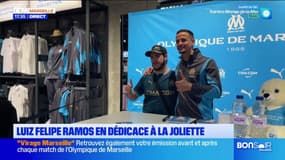 OM: Luiz Felipe Ramos en séance dédicace aux Terrasses du Port