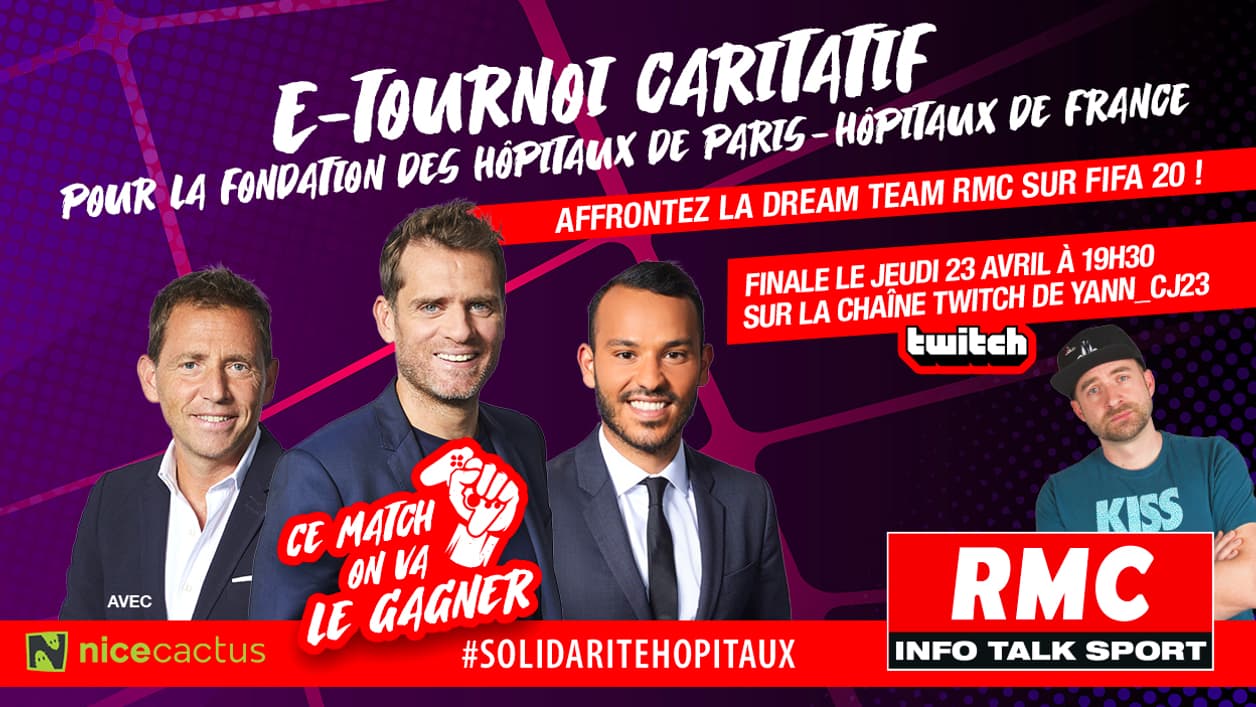 Affrontez la Dream Team RMC sur "FIFA 20" en soutien à la Fondation des Hôpitaux de Paris - Hôpitaux de France Affrontez la Dream Team RMC sur "FIFA 20" en soutien à la Fondation des Hôpitaux de Paris - Hôpitaux de France
