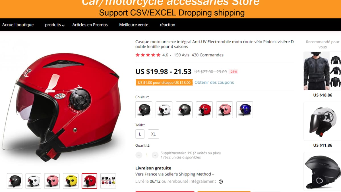 Casque moto AliExpress Casque moto AliExpress