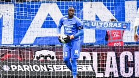 Steve Mandanda avec l'OM en avril 2022