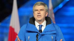 Thomas Bach, président du CIO à Pékin, le 20 février 2022