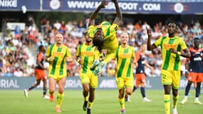 Le salto de Moses Simon avec Nantes à la Mosson, 3e journée de Ligue 1, 31 août 2024
