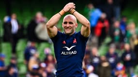 Maxime Lucu avec le XV de France en Irlande, le 8 mars 2025