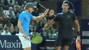 Diego Forlan lors de son premier match professionnel de tennis, le 13 novembre 2024