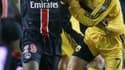 Luyindula, ici opposé aux Grecs de l'AEK Athènes, en 2007
