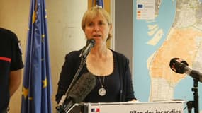 La préfète de Gironde Fabienne Buccio en conférence de presse, le 25 juillet 2022