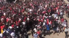 Des tirs pendant la parade des Raptors à Toronto