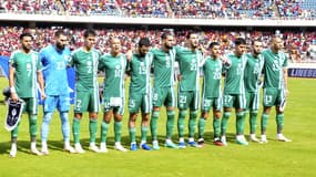 L'équipe d'Algérie face au Mozambique 