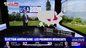 Biden donné vainqueur dans le district de Columbia, le Delaware et le Massachussetts, Trump dans l'Oklahoma