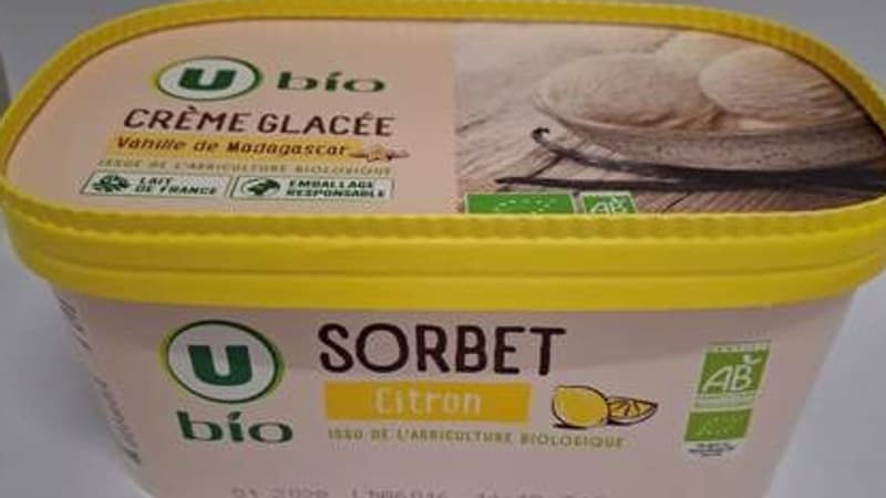Rappel dans tous les magasins U: de la glace à la vanille s'est retrouvée par erreur dans une boîte "sorbet citron"
