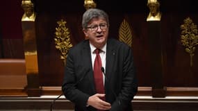 Jean-Luc Mélenchon lors d'un débat à l'Assemblée Nationale, le 15 octobre 2019, à Paris 