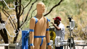 Le robot thermique Andi est utilisé pour simuler les effets de la canicules sur le corps humain (le 20 juillet à Phoenix aux Etats-Unis).