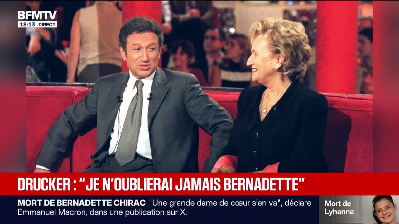 "C'était un peu la reine mère": Michel Drucker, animateur de télévision, rend hommage à Bernadette Chirac