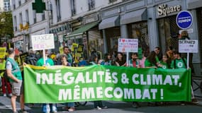 La manifestation en faveur du climat et de la justice sociale à Paris, ce dimanche 28 septembre 2025.
