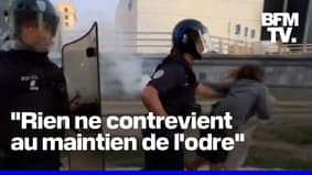 Une manifestante violemment poussée au sol par un policier à Marseille
