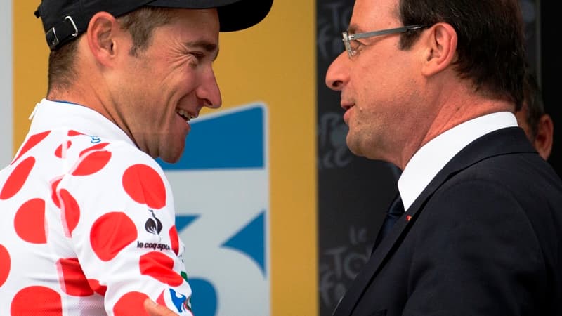 Thomas Voeckler et François Hollande