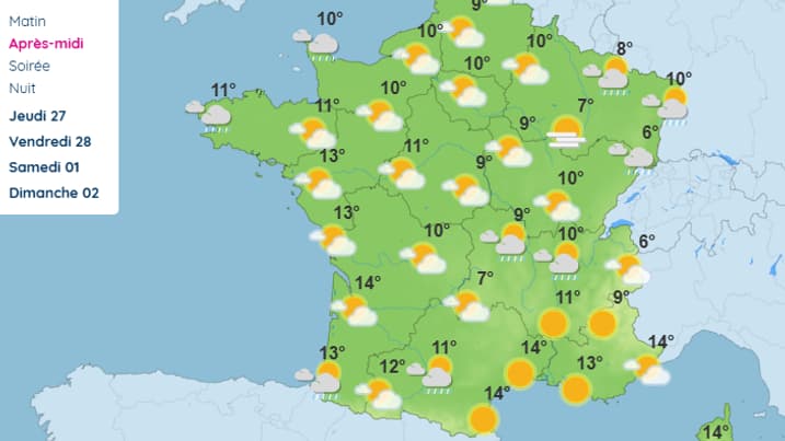 Les prévisions pour le mercredi 26 février 2025 Les prévisions pour le mercredi 26 février 2025