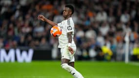 Vinicius Jr lors du match Real Madrid-Athletic Bilbao (1-0, Liga), le 20 avril 2025
