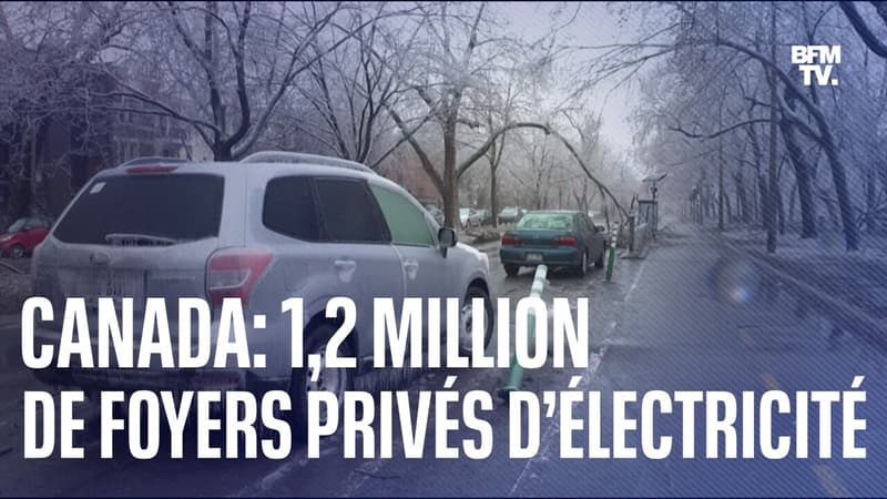 1,2 million de foyers privés d'électricité à cause d'une tempête de glace au Canada