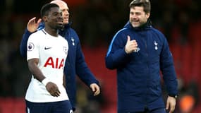 Serge Aurier et Mauricio Pochettino, lors de leur passage à Tottenham