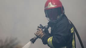 Un pompier en intervention. (Illustration)