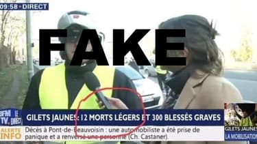 Un photomontage trompeur sur les manifestations des gilets jaunes.