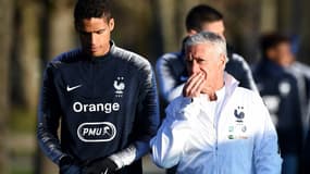 Raphaël Varane et Didier Deschamps