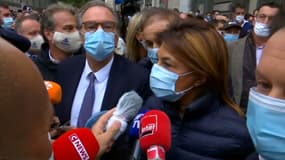 Renaud Muselier et Martine Vassal, vendredi 25 septembre, lors d'un rassemblement devant le tribunal de commerce de Marseille