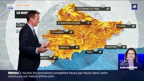 Météo Côte d'Azur: de la neige sur les reliefs et des températures autour de 12°C ce samedi