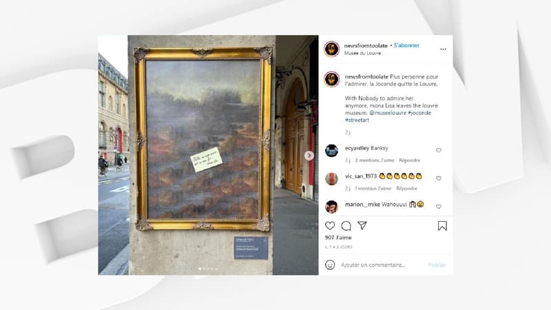 Le street-artiste Toolate a fait disparaître la Joconde pour alerter sur la situation des musées.