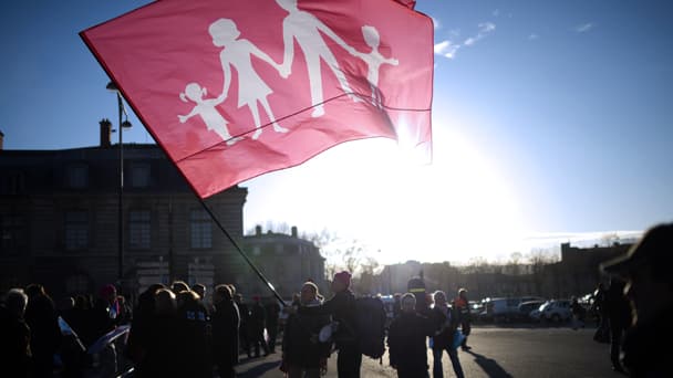 Des manifestants anti-mariage gay, le 15 décembre 2013 à Versailles.