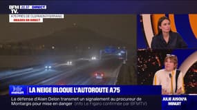 La neige bloque l'autoroute A75 - 10/01