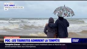 Tempête Ciaran: touristes et passionnés admirent la marée à Wimereux 