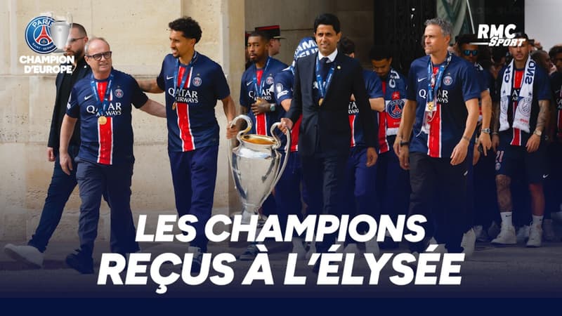 Le PSG champion d'Europe : L'équipe reçue à l'Élysée