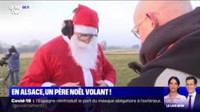 En Alsace, un Père Noël volant sillonne le ciel des villages 